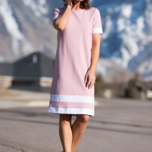 Brigitte Brianna ~ Pink Baseball Rome Dress ~ Sz M